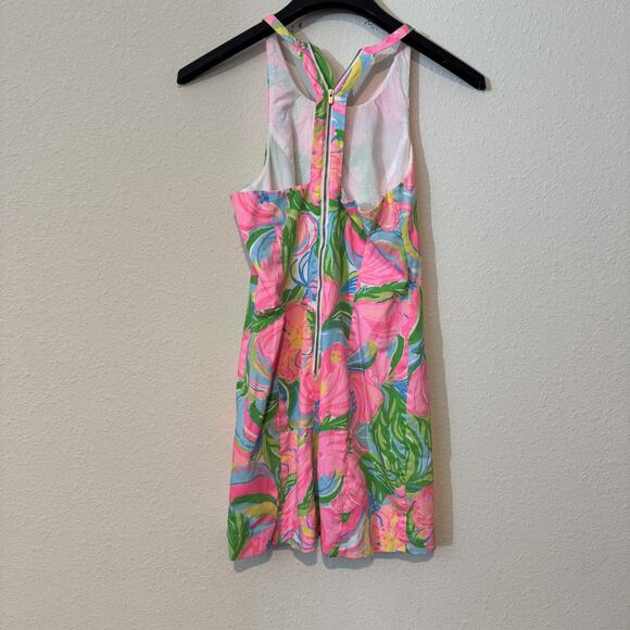 Lilly Pulitzer Dress Womens 4 Floral Print Sleeveless Summer Casual Sundress - Picture 2 of 4